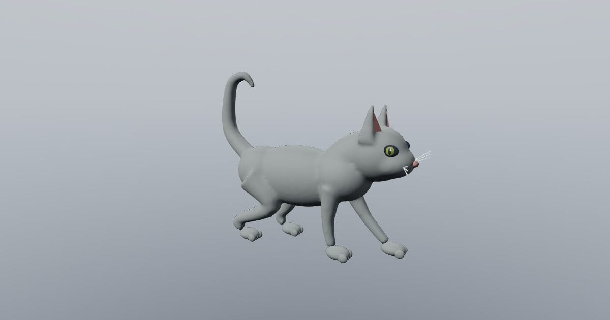 Domestic cat walking