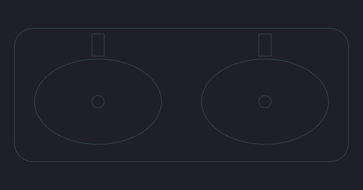 Double basin plan - CAD Block