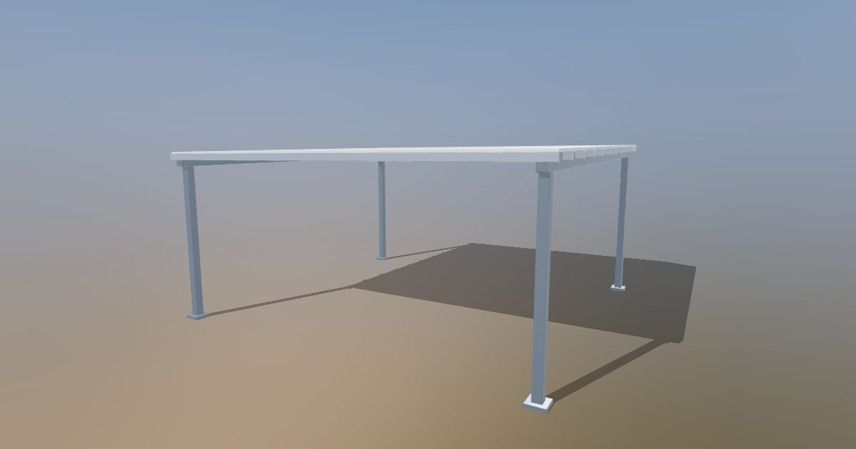 Double carport - Original exterior model