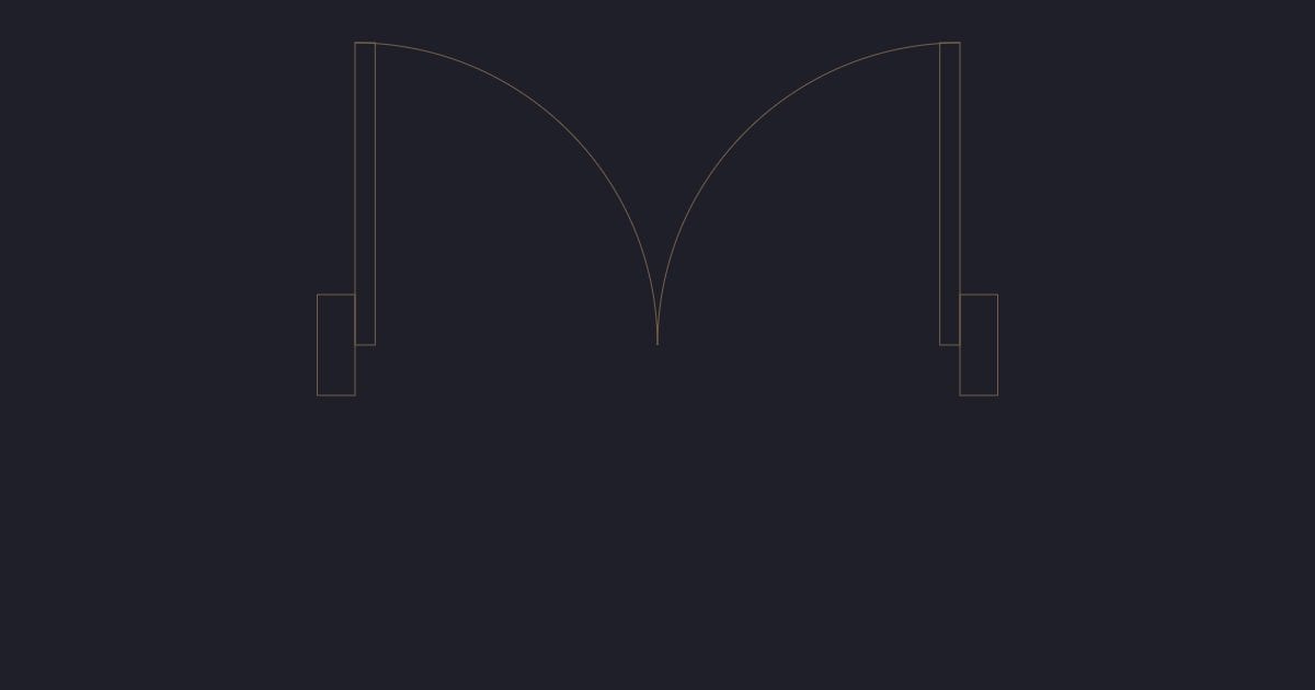 Double door 1200 mm - CAD Block