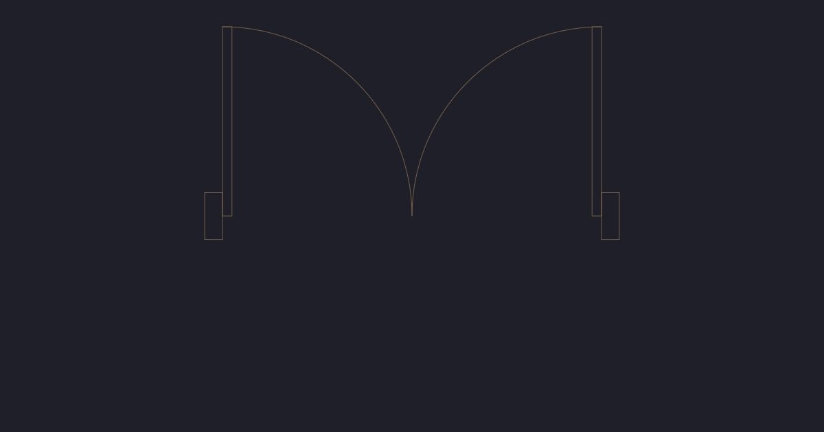 Double door 1600 mm - CAD Block