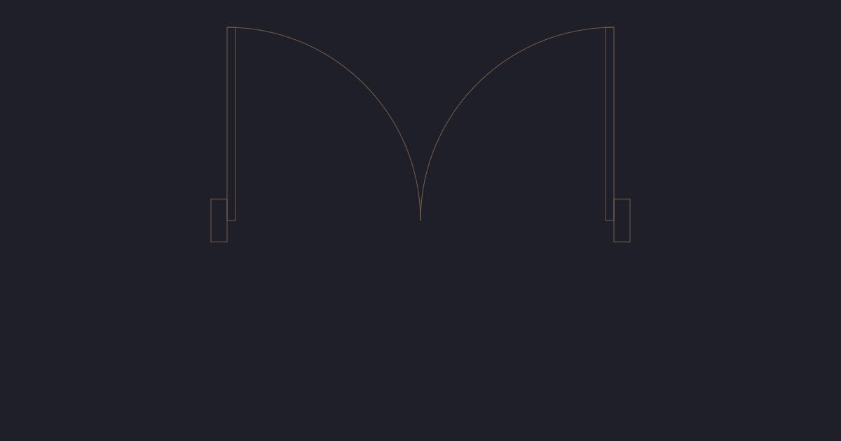 Double door 1800 mm - CAD Block