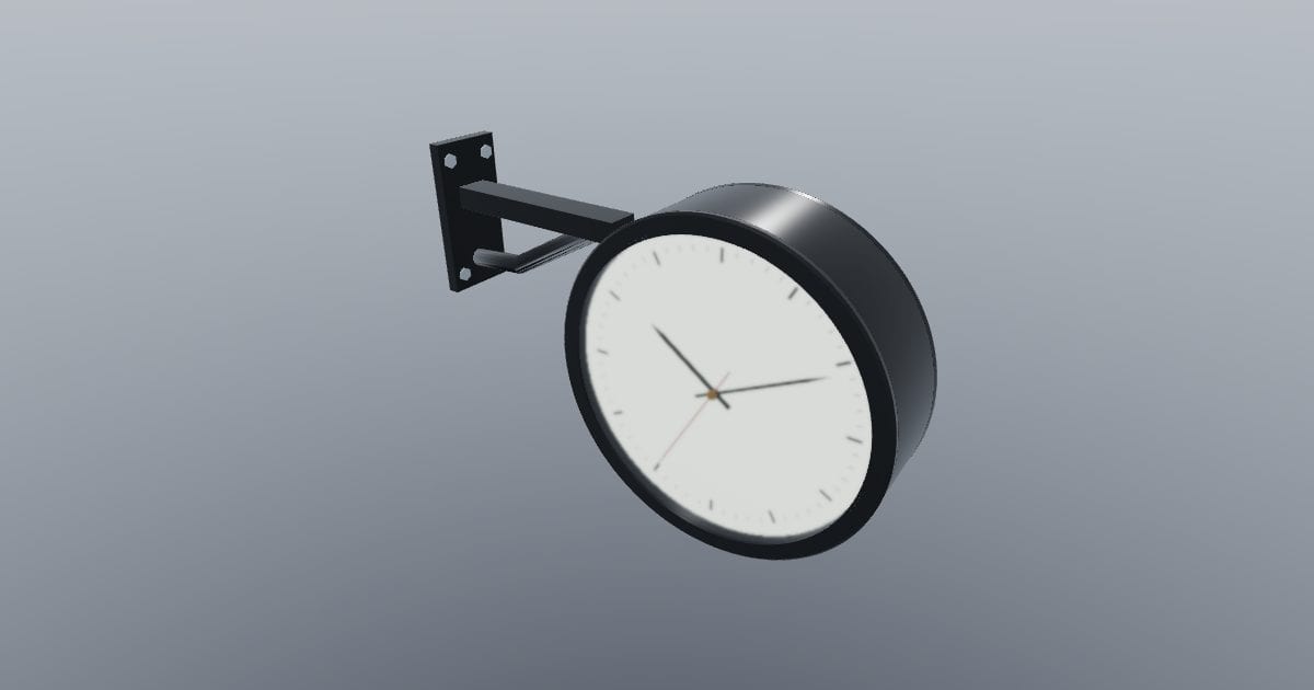 Double-sided station clock