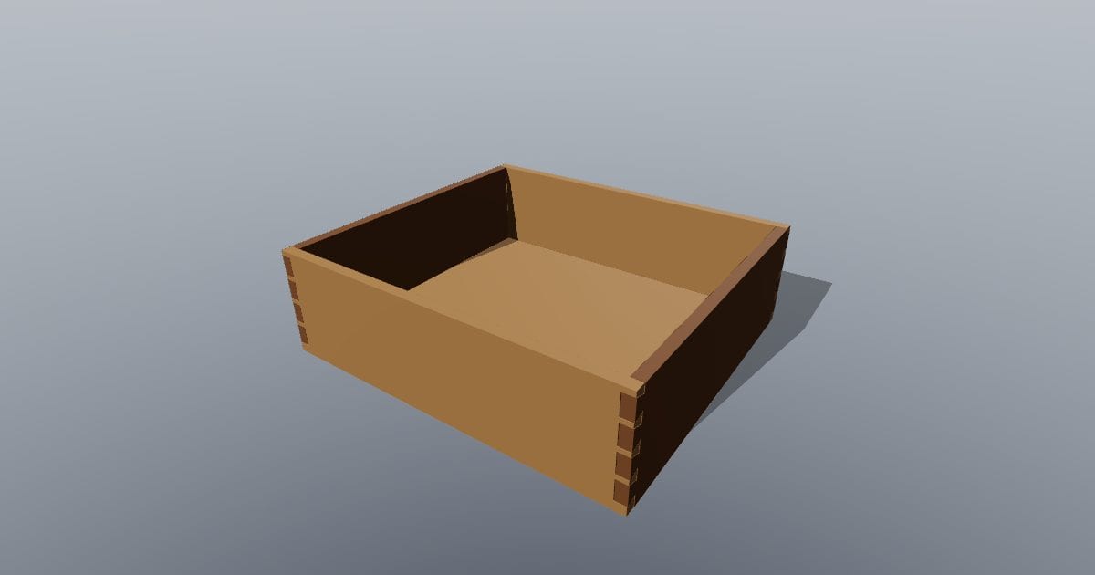 Dovetailed drawer box