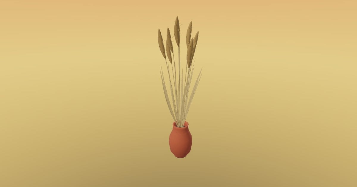 Dried grass arrangement