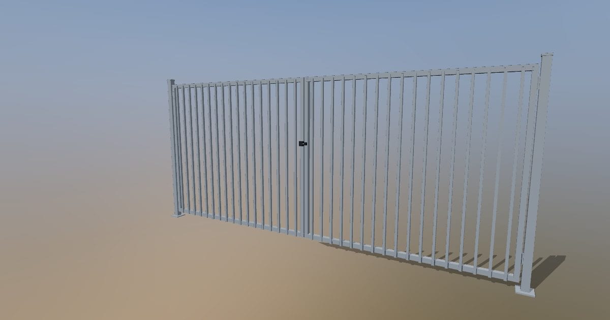 Driveway swing gate - Original exterior CAD