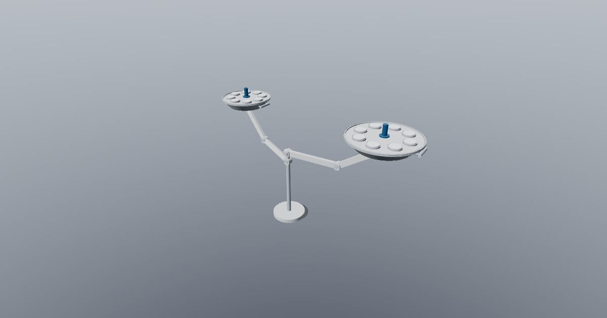 Dual head surgical light - Original lighting CAD