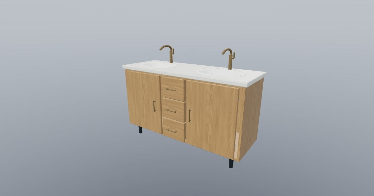DUET 150 - Double Bathroom Vanity