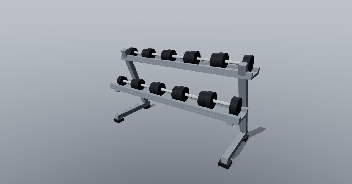 Dumbbell rack with dumbbells - Gym equipment