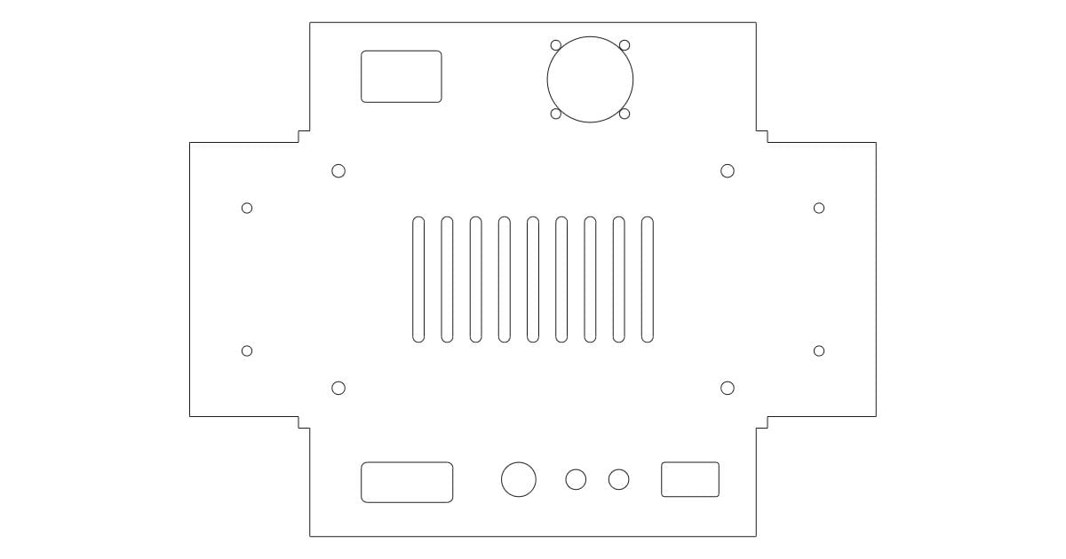 Electronics enclosure flat pattern