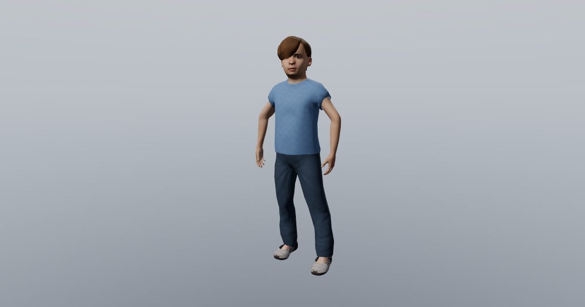 Eli - 3D Person, Child age 6 standing