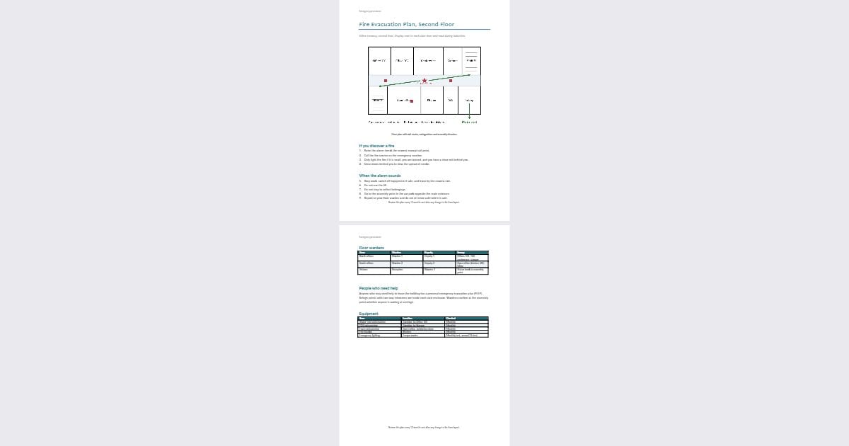 Email with an evacuation plan (EML)