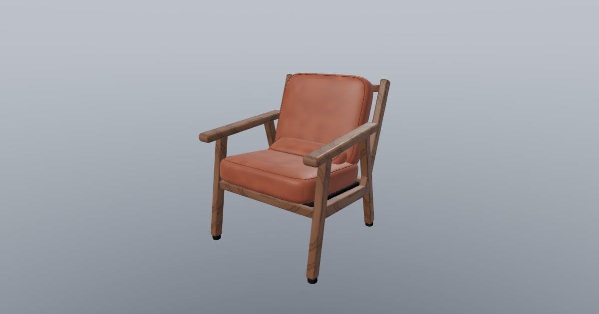 EMBER - Leather and Walnut Lounge Chair