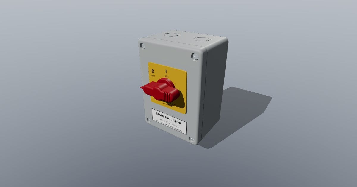 Enclosed rotary isolator switch 63 A 3P