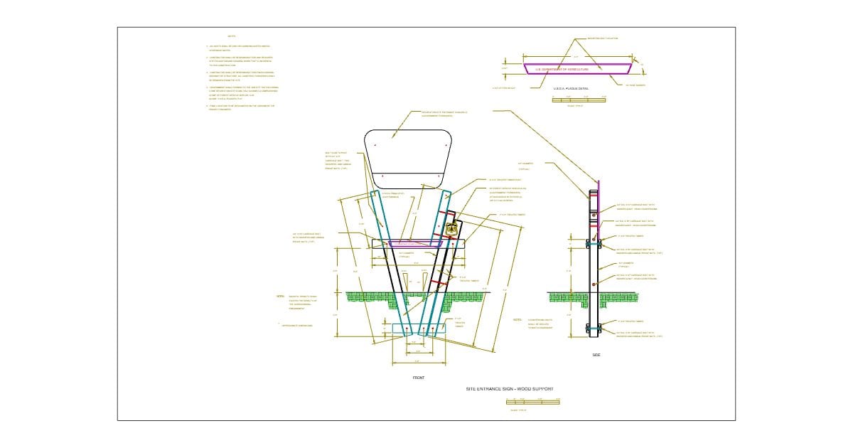 Entrance sign structure (USFS IB3)
