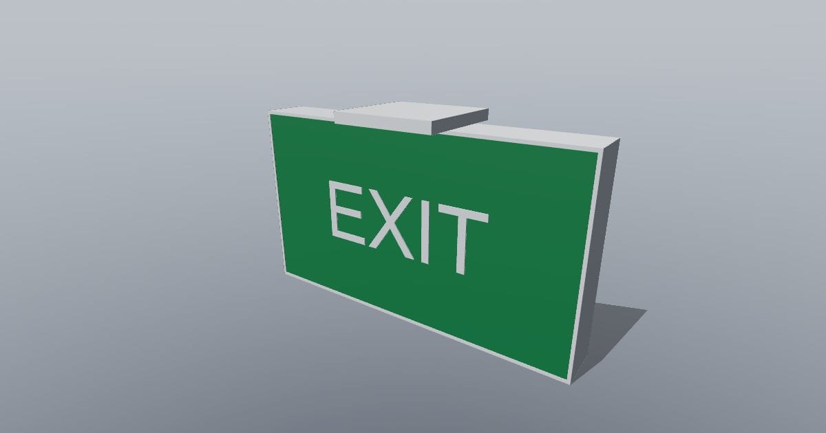 Exit sign