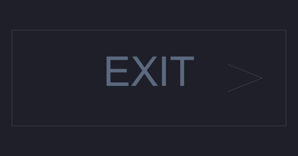 Exit sign - CAD Block