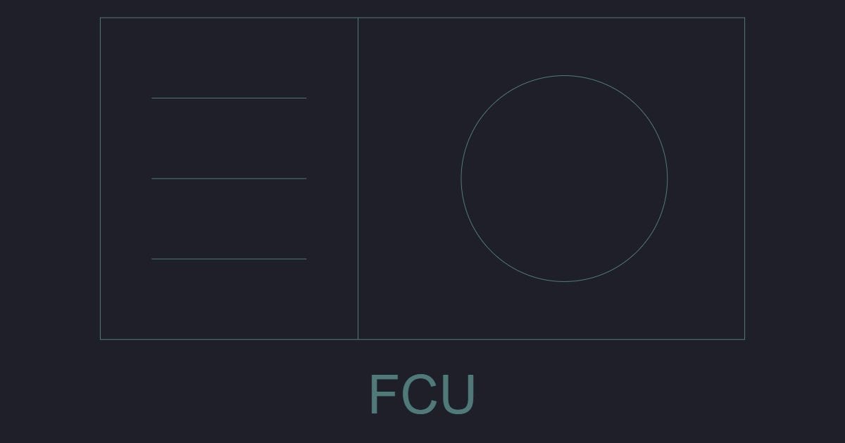 Fan coil unit - Plumbing and HVAC CAD Symbol