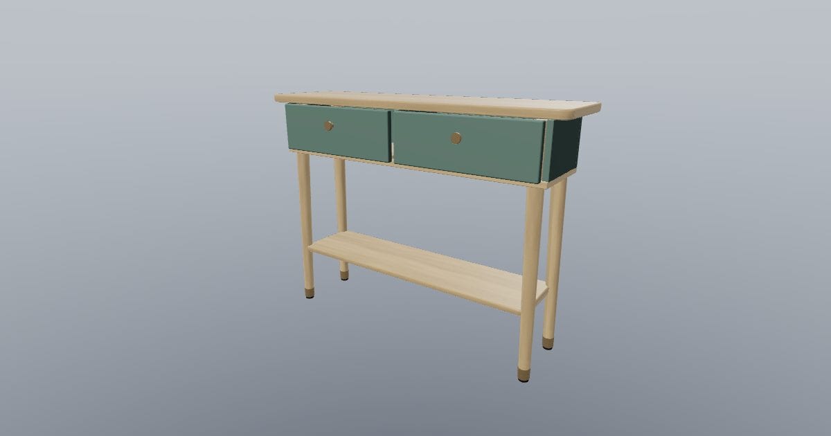 FERN 110 - Slim Oak Console Table