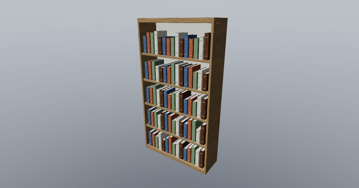 Filled bookshelf medium - Original Interior Furnishing