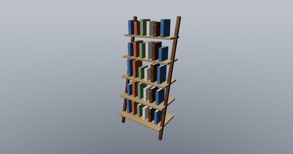 Filled ladder shelf - Original Interior Furnishing