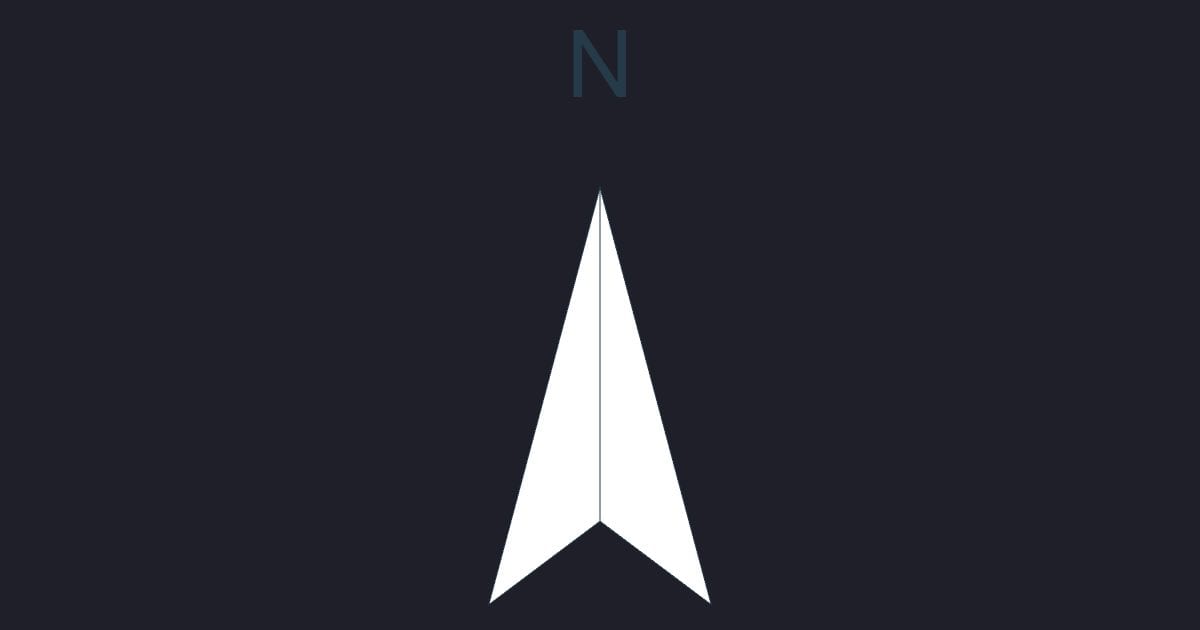 Filled north arrow - CAD Block