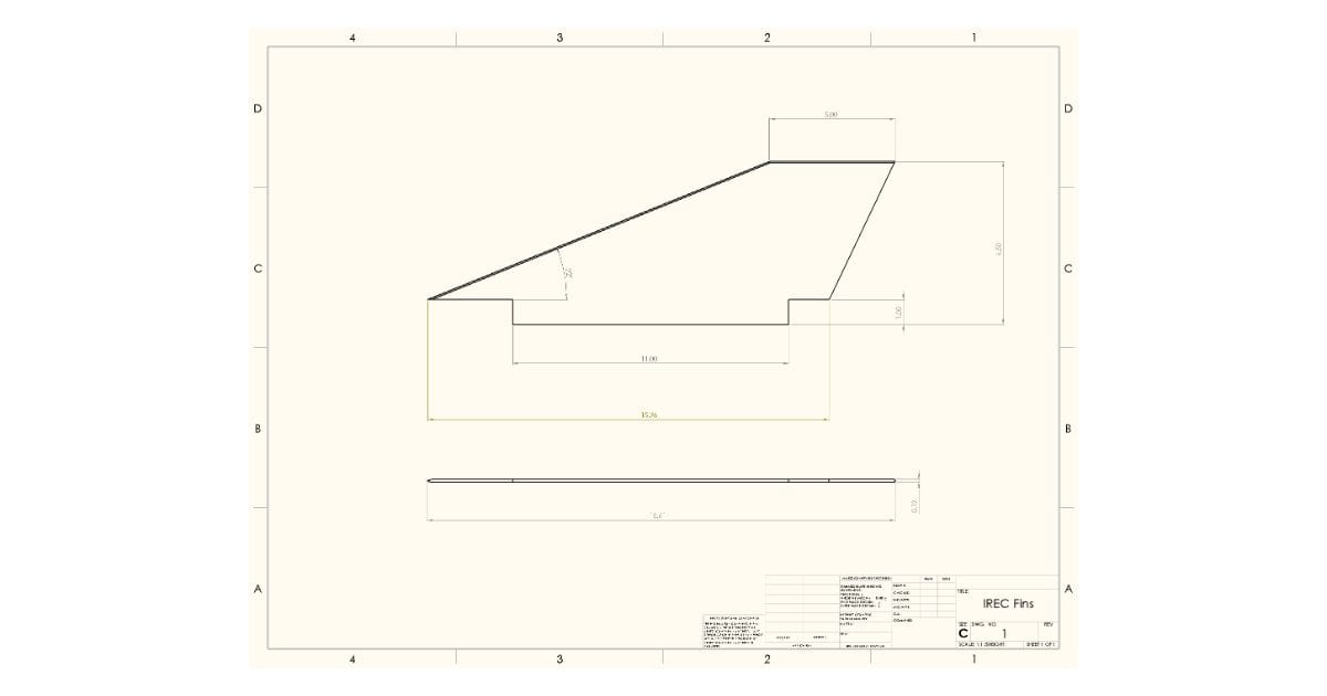 Fin set drawing