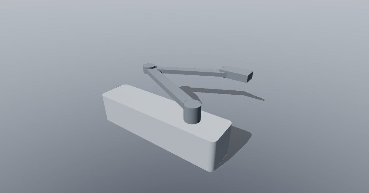 Fire door closer - Original MEP CAD