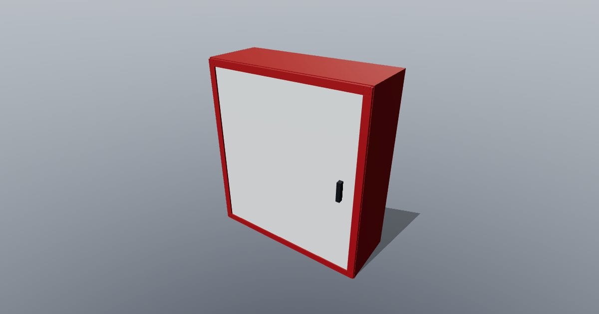 Fire hose reel cabinet - Original MEP CAD