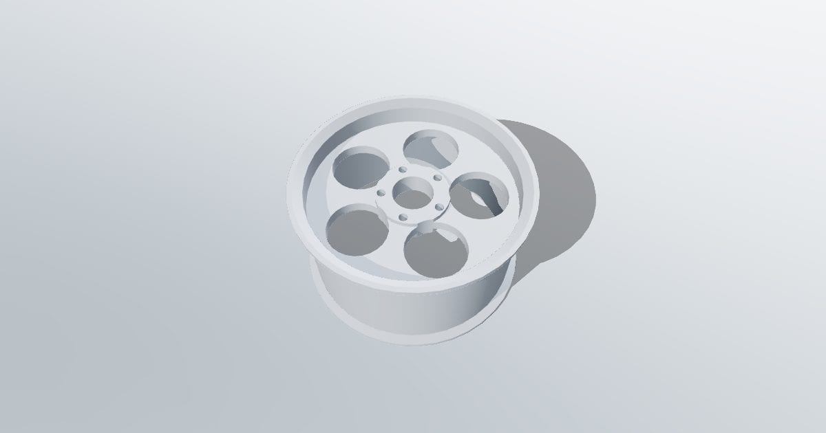 Five-spoke wheel rim