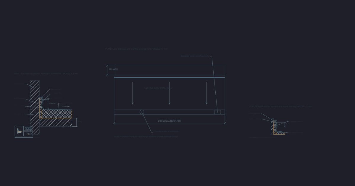 Flat roof upstand detail