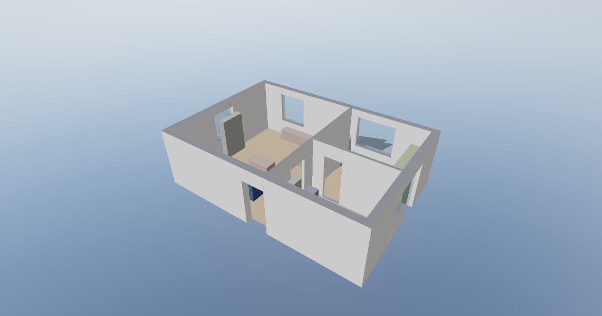 Flat with bathroom