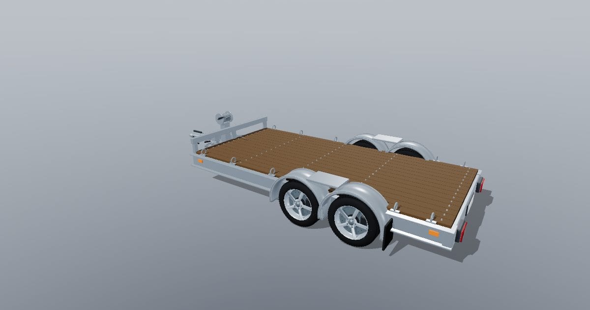 Flatbed car transporter trailer