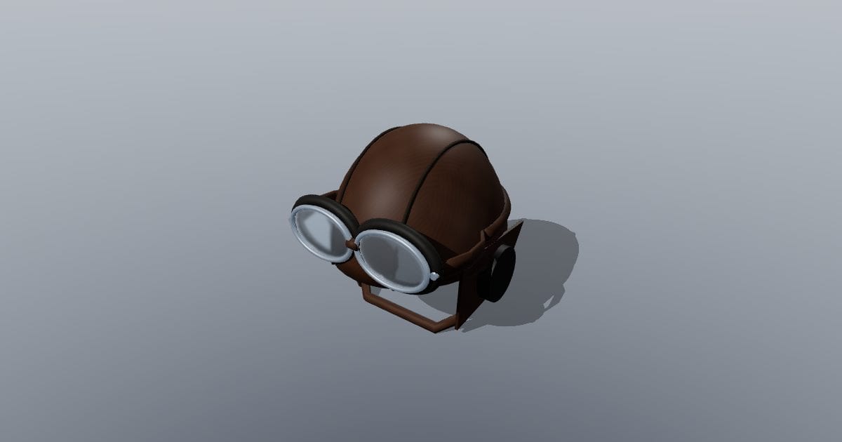 Flight helmet with goggles