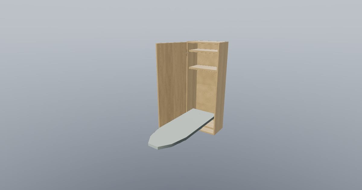 Fold-out ironing station - Wall Ironing Cabinet