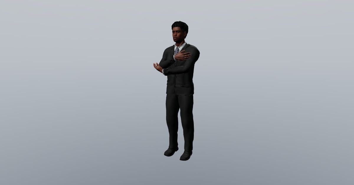 Folded arms - 3D Person, Standing