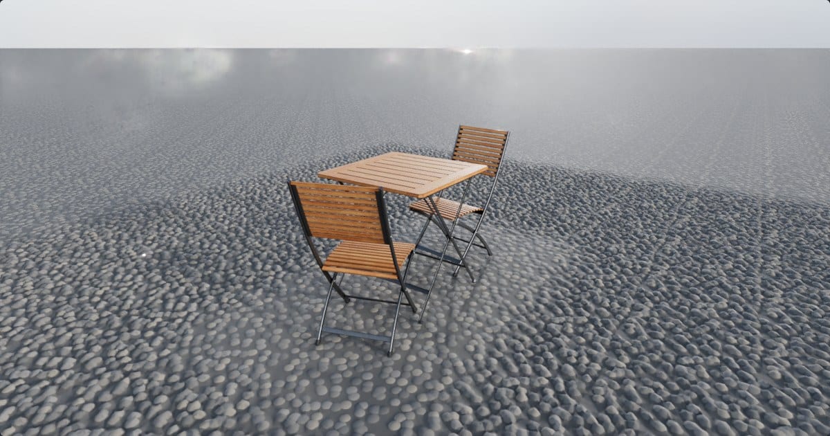 Folding bistro table and chairs