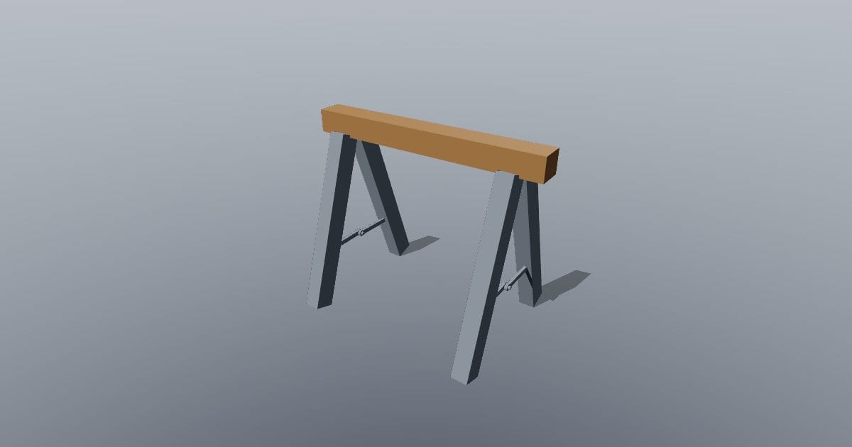 Folding workshop sawhorse