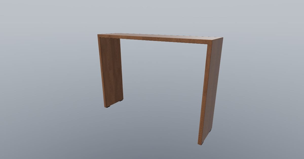 Foldline - Narrow Waterfall Console