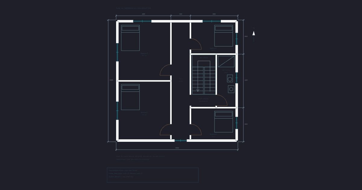 Four-bedroom house - upper floor 100 m2