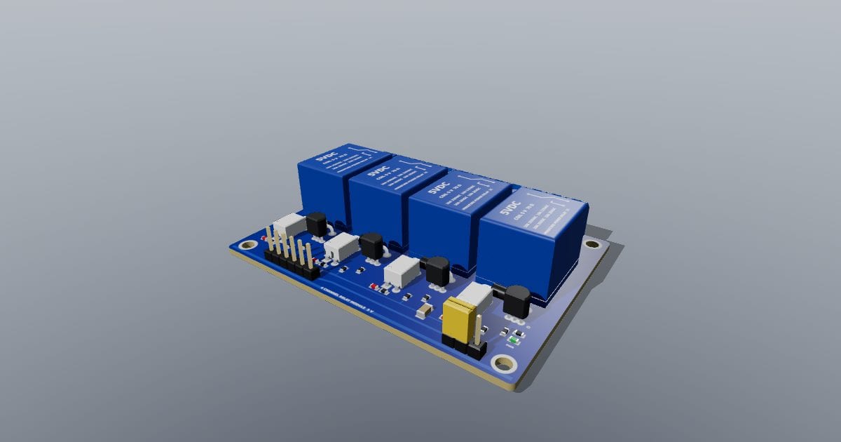 Four-channel 5 V relay module with optocouplers