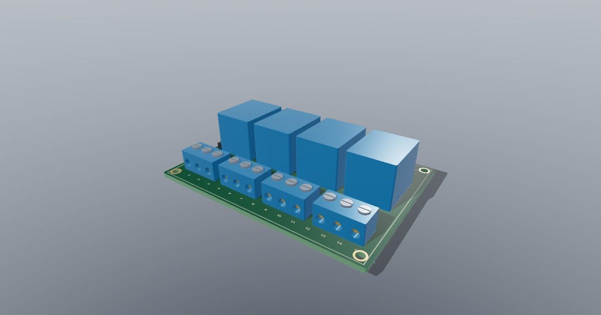 Four-channel relay module