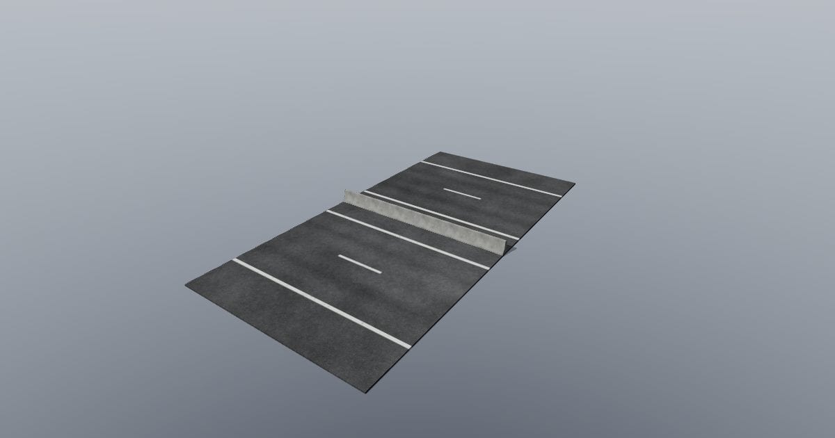Four-lane divided road