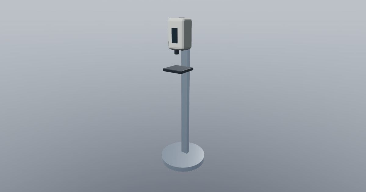 Freestanding hand sanitizer station