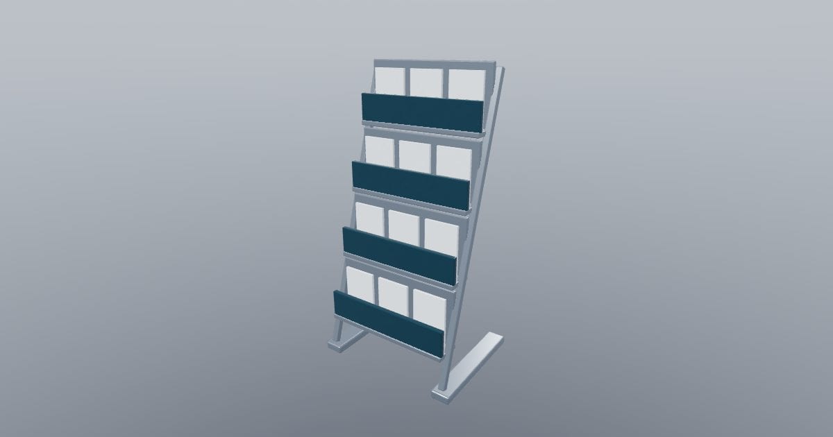 Freestanding magazine rack