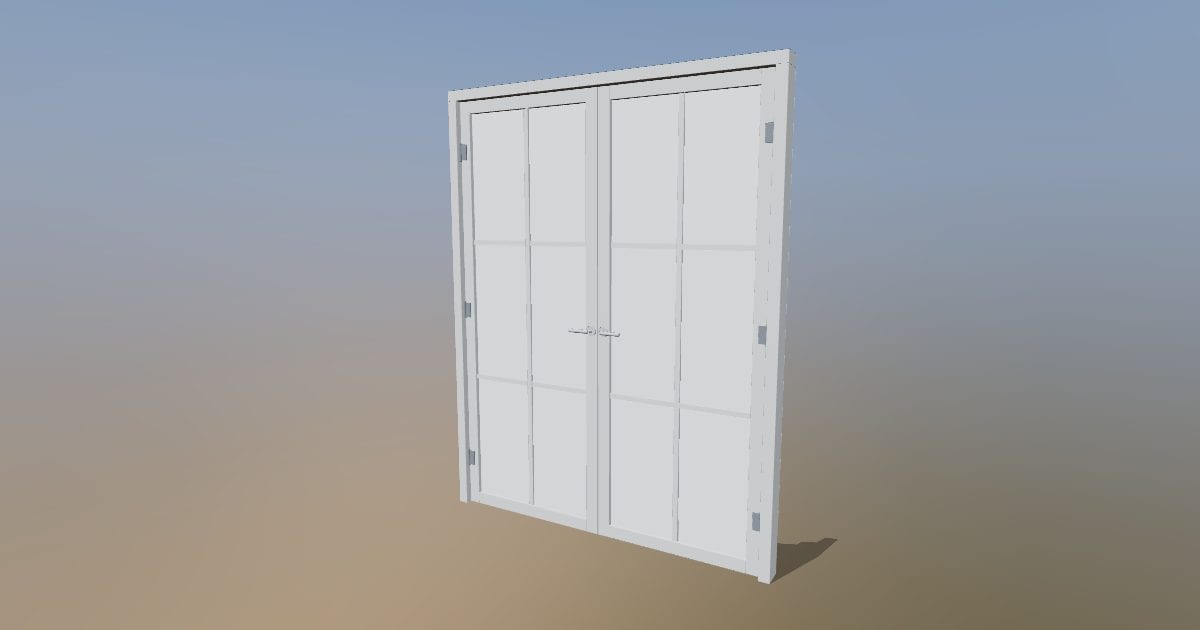 French doors - Original exterior CAD
