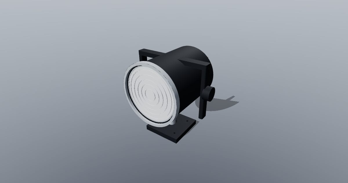 Fresnel stage light - Original lighting CAD
