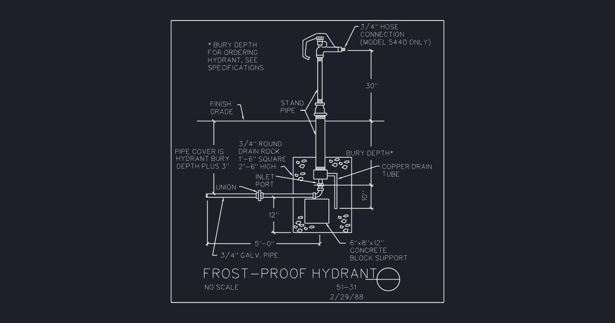 Frost Proof hydrant (USFS 51_31)