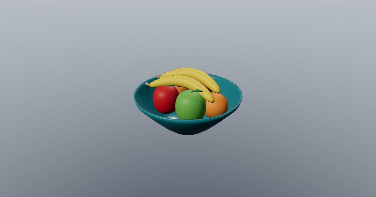 Fruit bowl with fruit - Original Tableware and Food Prop