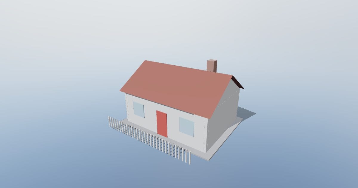 Gable house with Array fence